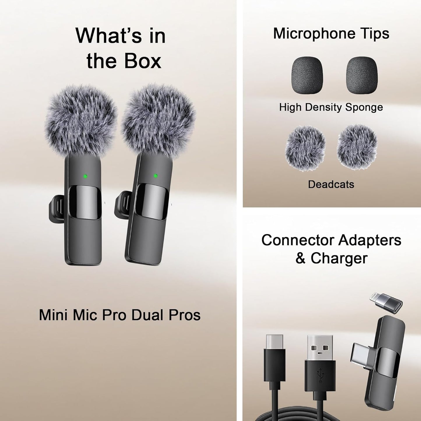 ClipMic Duo – Ensemble de microphones sans fil à réduction de bruit
