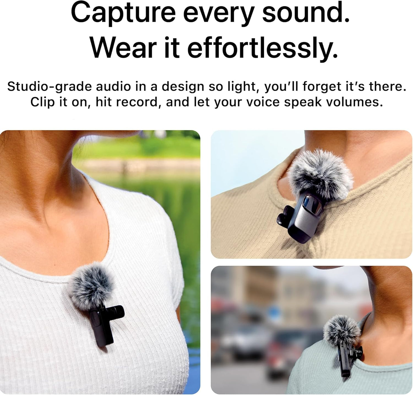 ClipMic Duo – Ensemble de microphones sans fil à réduction de bruit