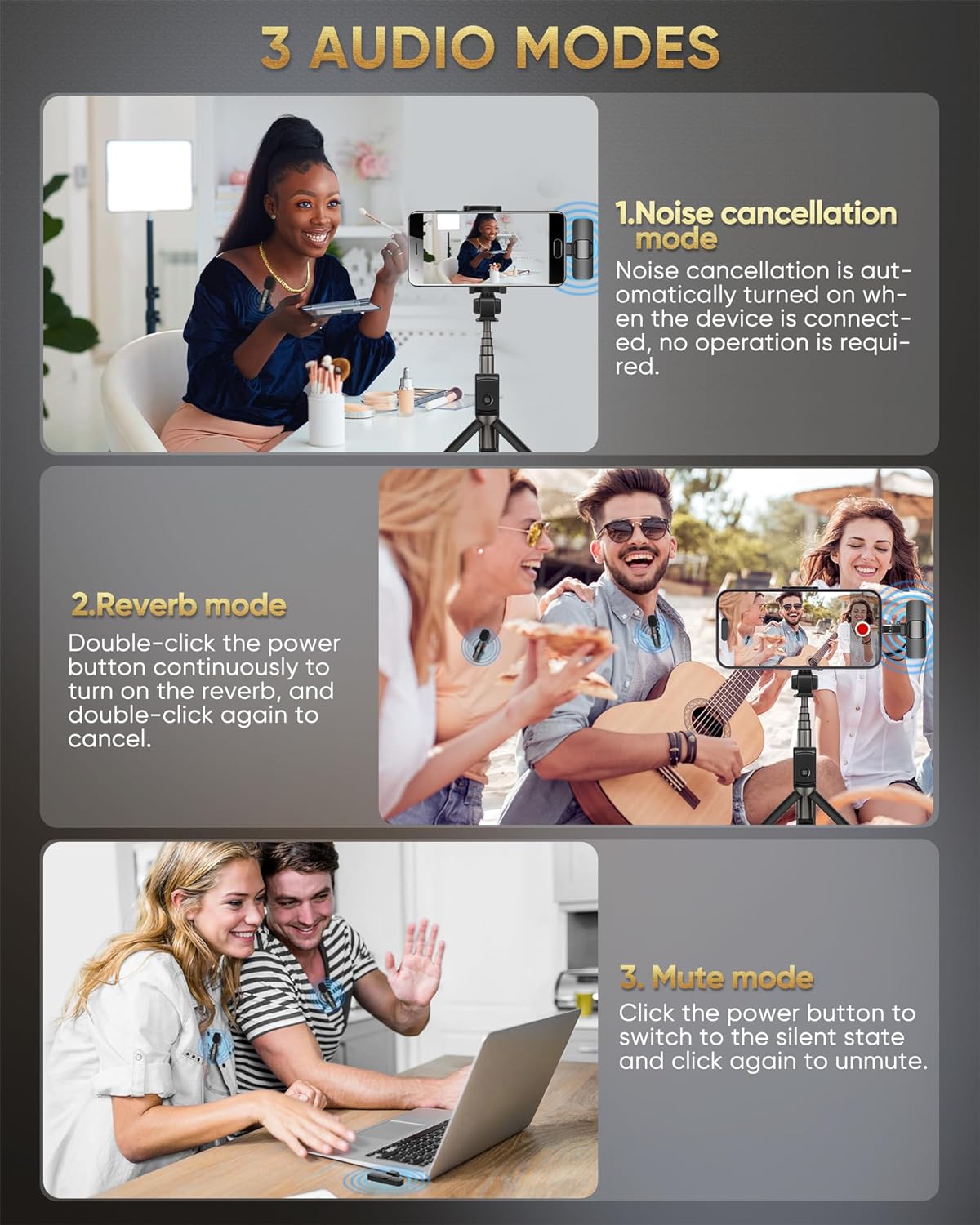 ClipMic Duo – Ensemble de microphones sans fil à réduction de bruit