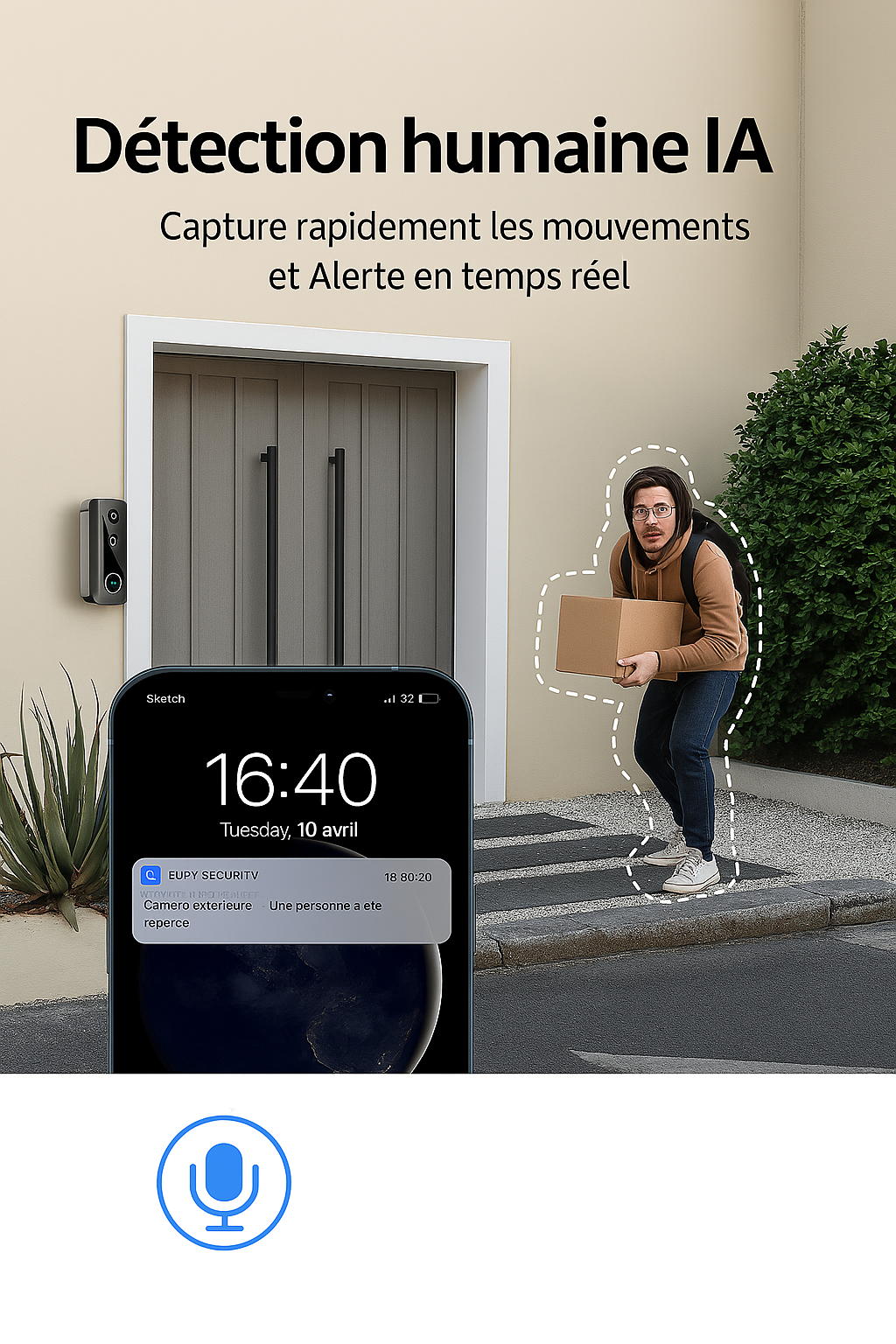 Smart WiFi Doorbell & Security Cam in One (Copie)