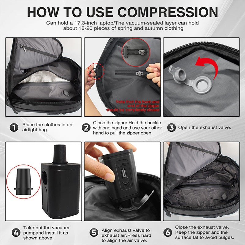 AirSeal Pro – Vacuum Compression Travel Backpack