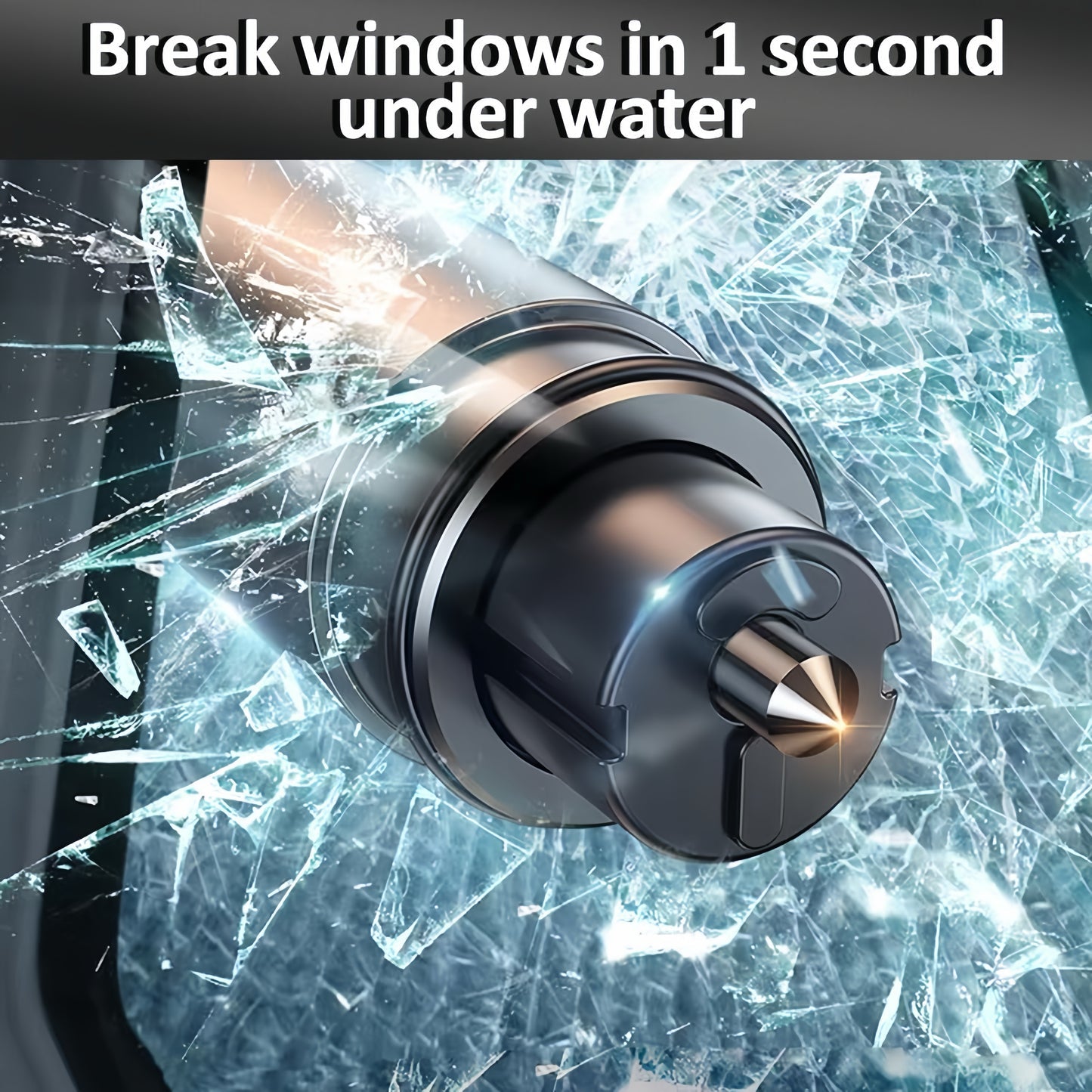 CrashEscape Mini – Brise-vitre d'urgence et coupe-ceinture de sécurité