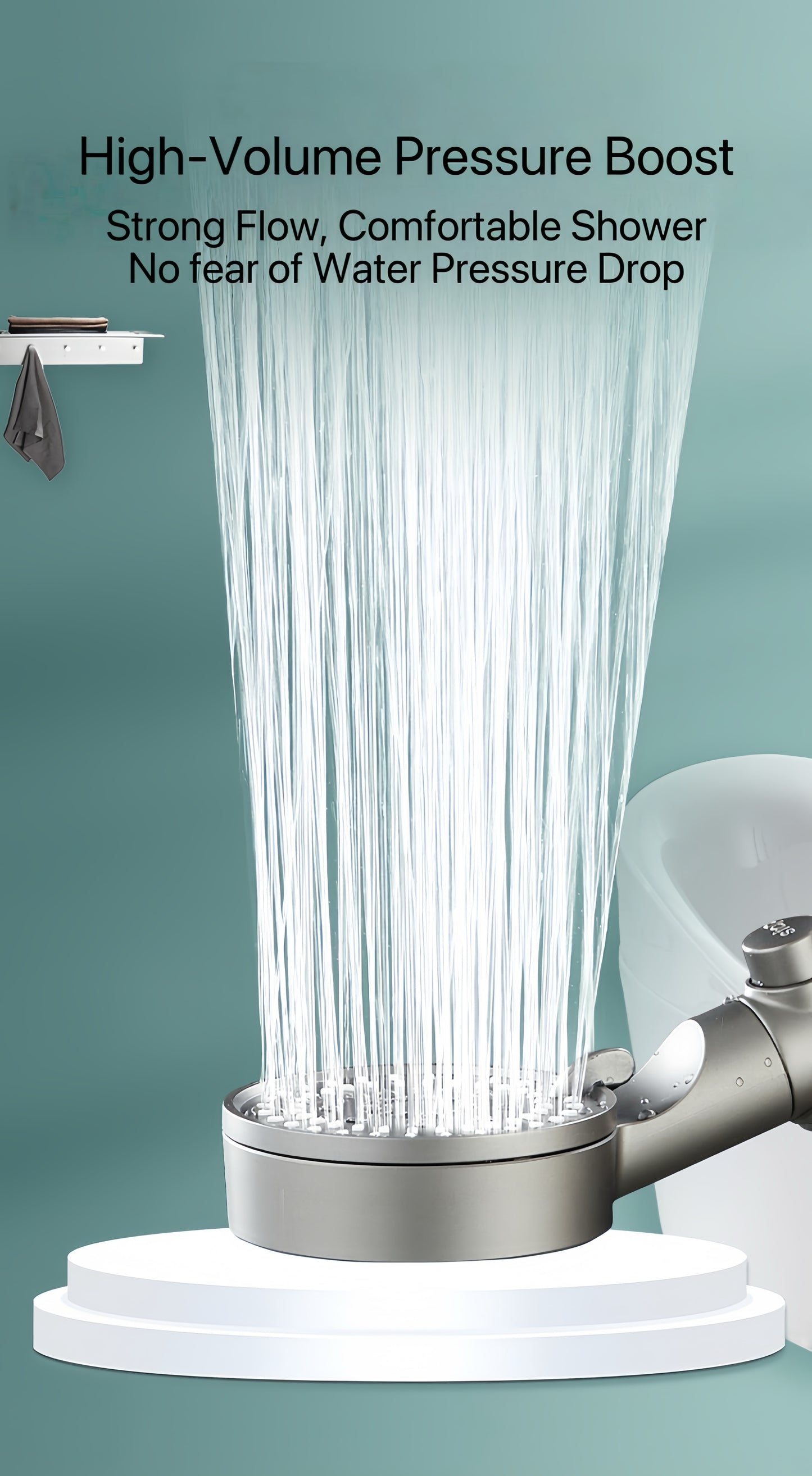 HydroBoost High Pressure 5-Mode Filtered Shower Head