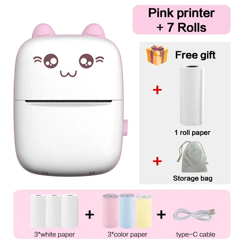 Mini Bluetooth Thermal Printer – Fun & Easy Wireless Printing