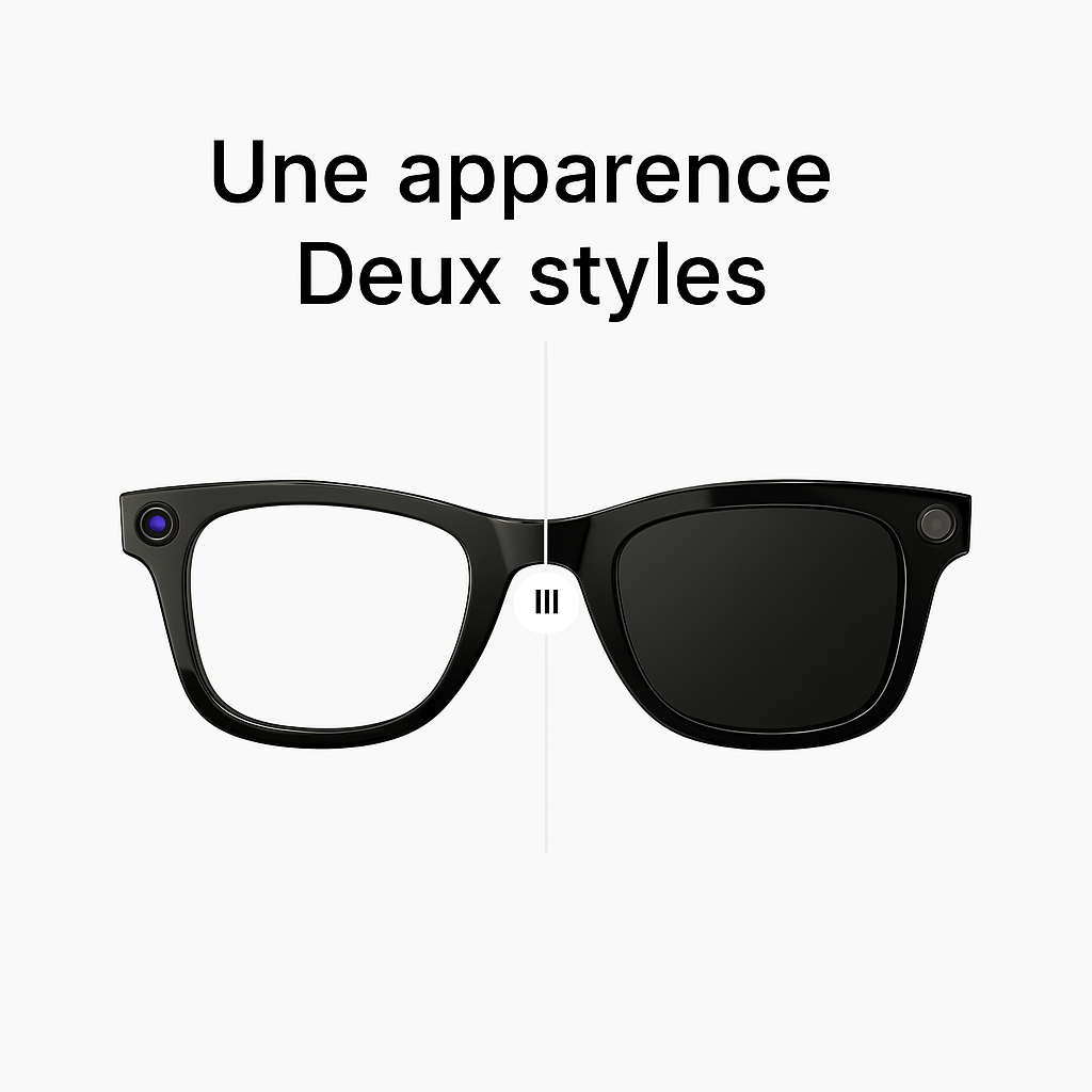 Lunettes intelligentes CyanVue AI – Lunettes avec appareil photo 8 MP