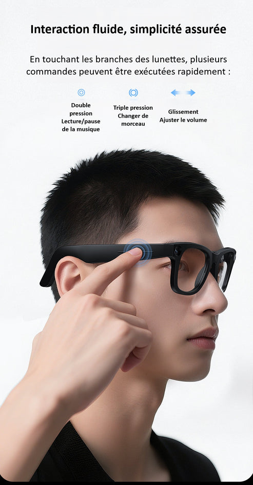Lunettes intelligentes CyanVue AI – Lunettes avec appareil photo 8 MP